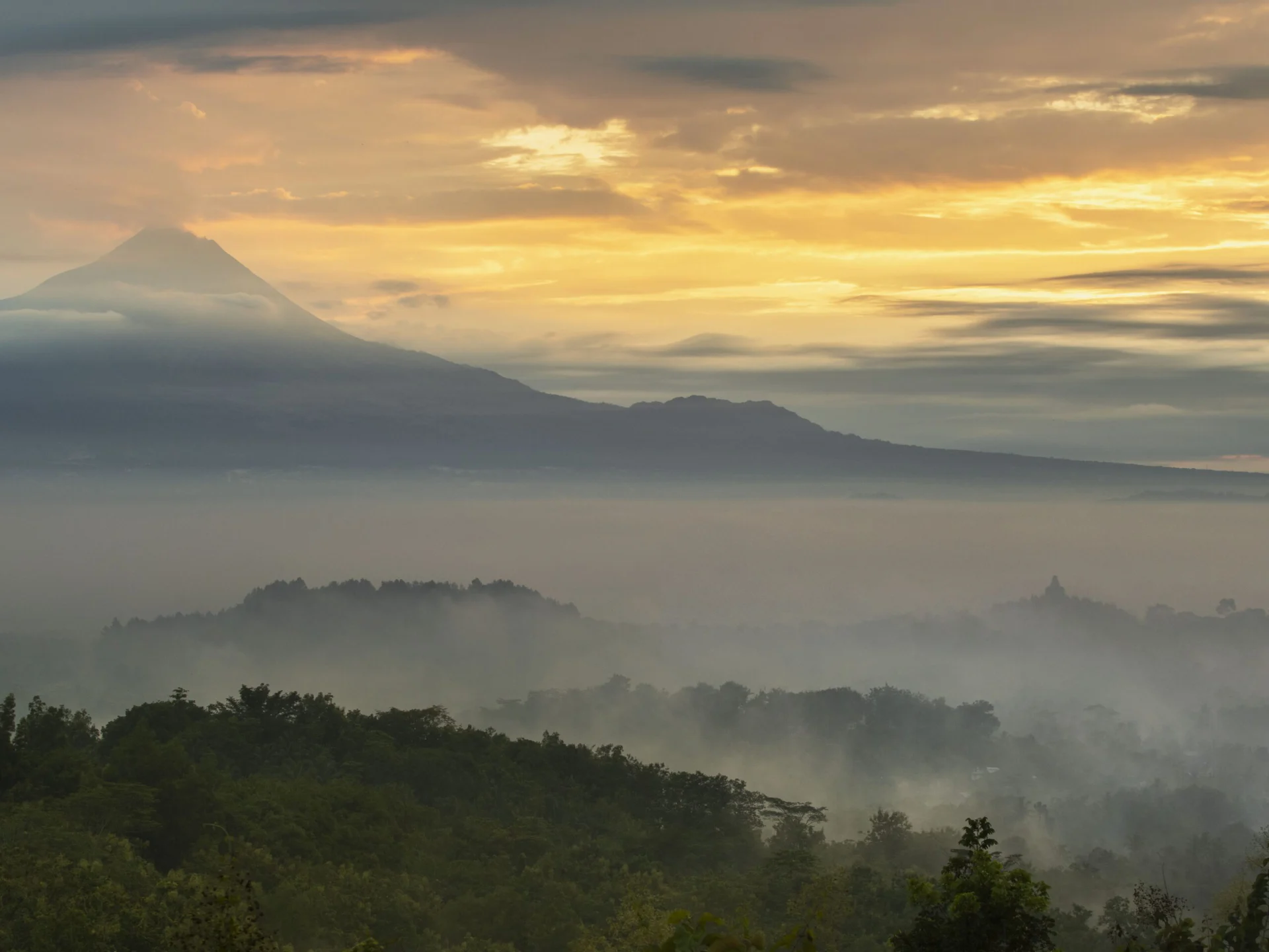 Sunrise at Borobudur