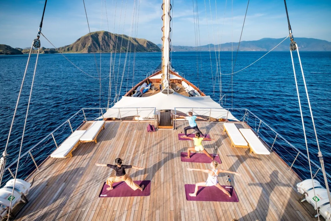Yoga on top of Phinisi